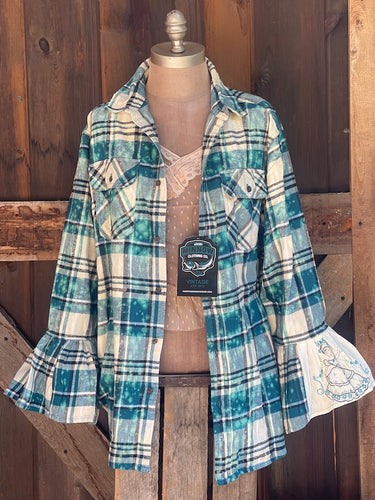 Flared Sleeve Flannel- SOUTHERN BELLE